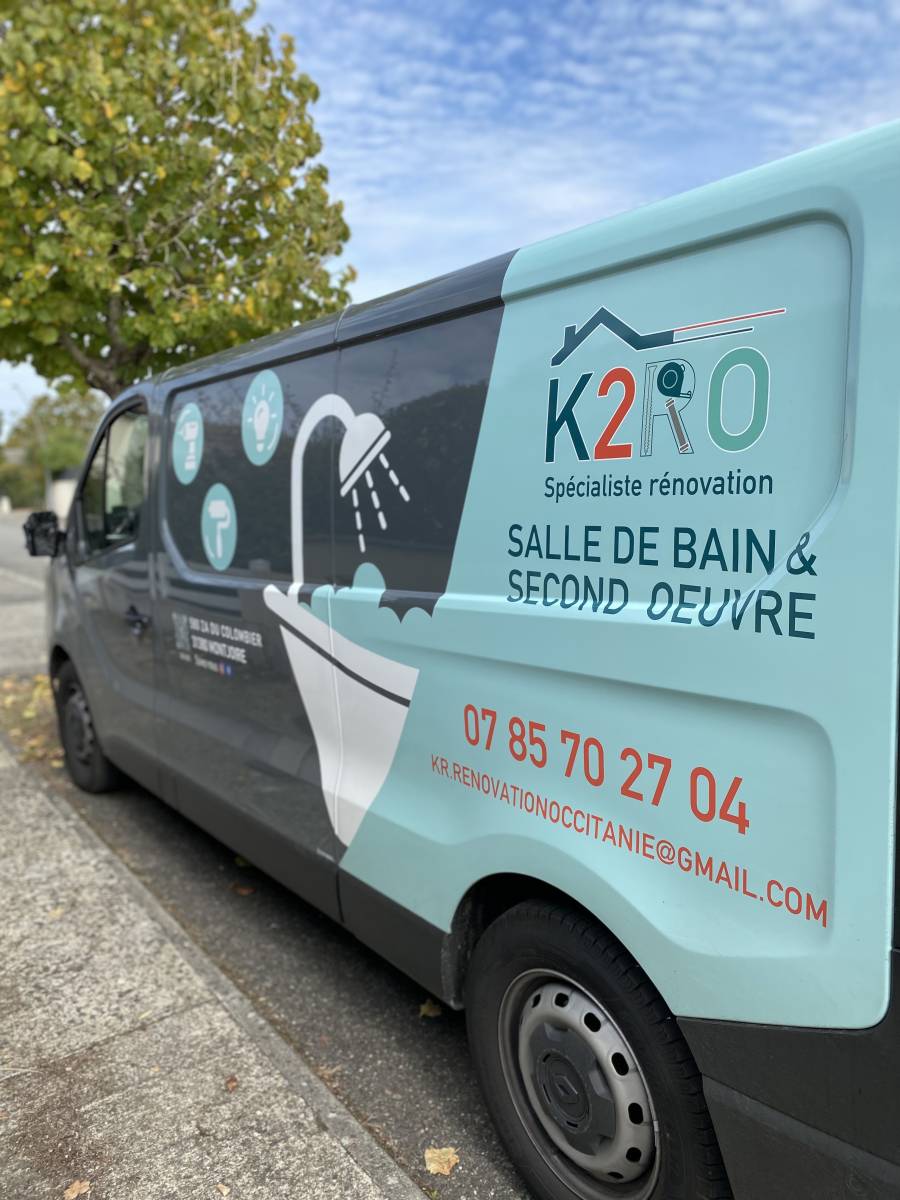 Véhicule K2RO, salle de bain et rénovation second oeuvre 
