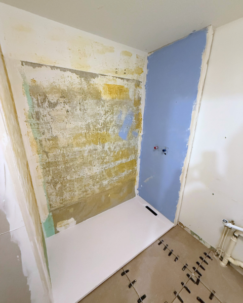 Rénovation et optimisation d'une salle de bain de 8m2 par une entreprise spécialisée dans les salle de bain en Haute-Garonne.