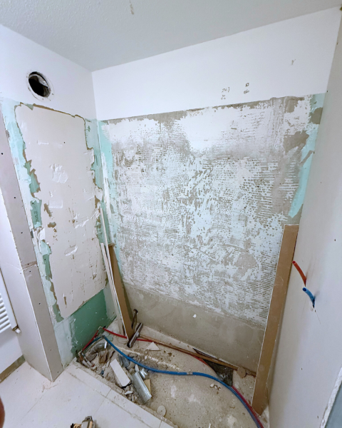 Rénovation et optimisation d'une salle de bain de 8m2 par une entreprise spécialisée dans les salle de bain en Haute-Garonne.