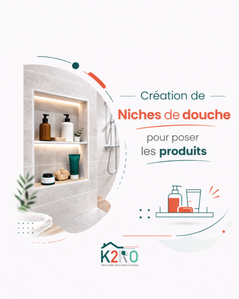 Niche de douche pour produits